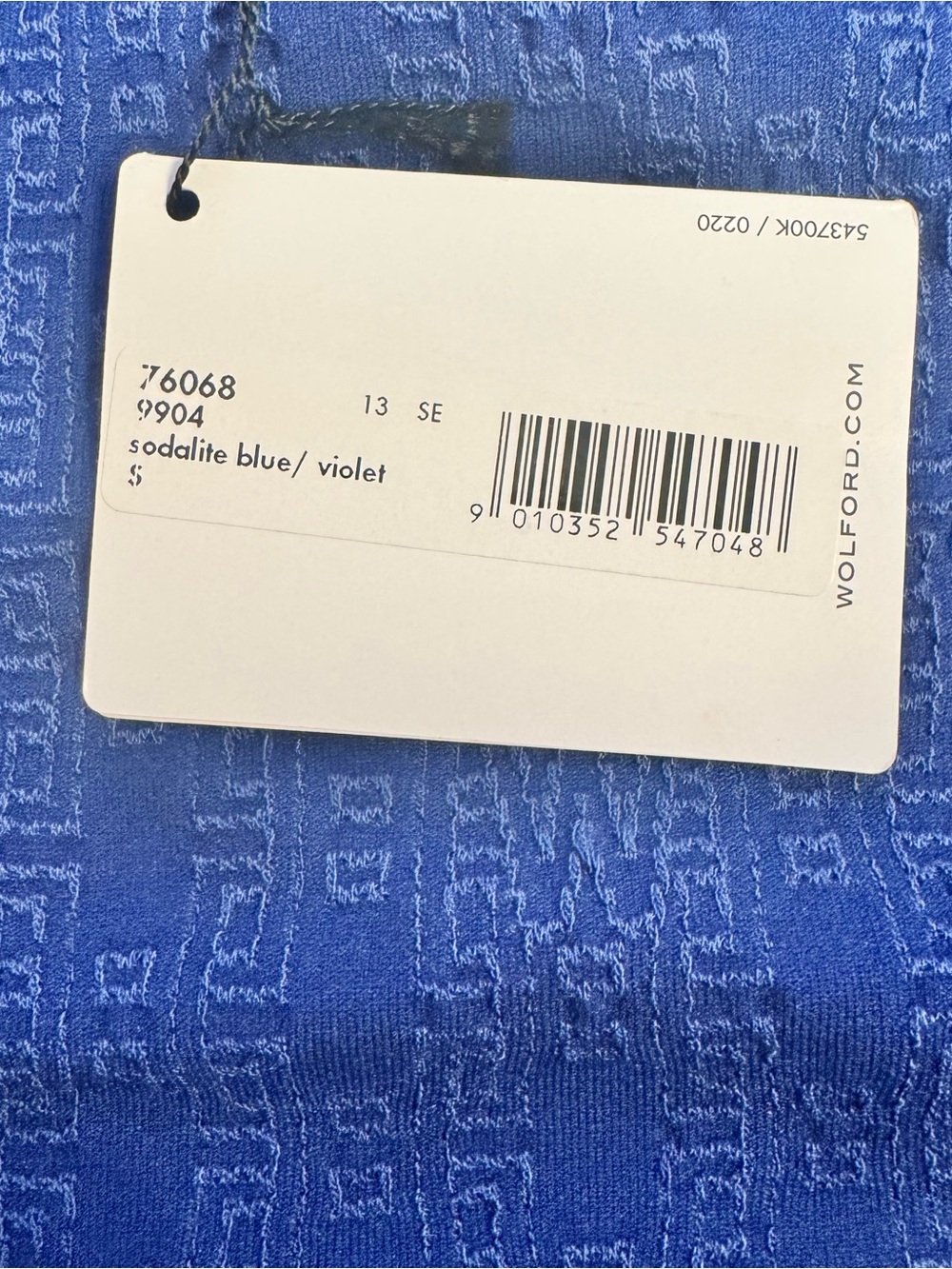 Wolford succession logo pattern chain blue halter purple sleeveless bodysuit S - Picture 5 of 7